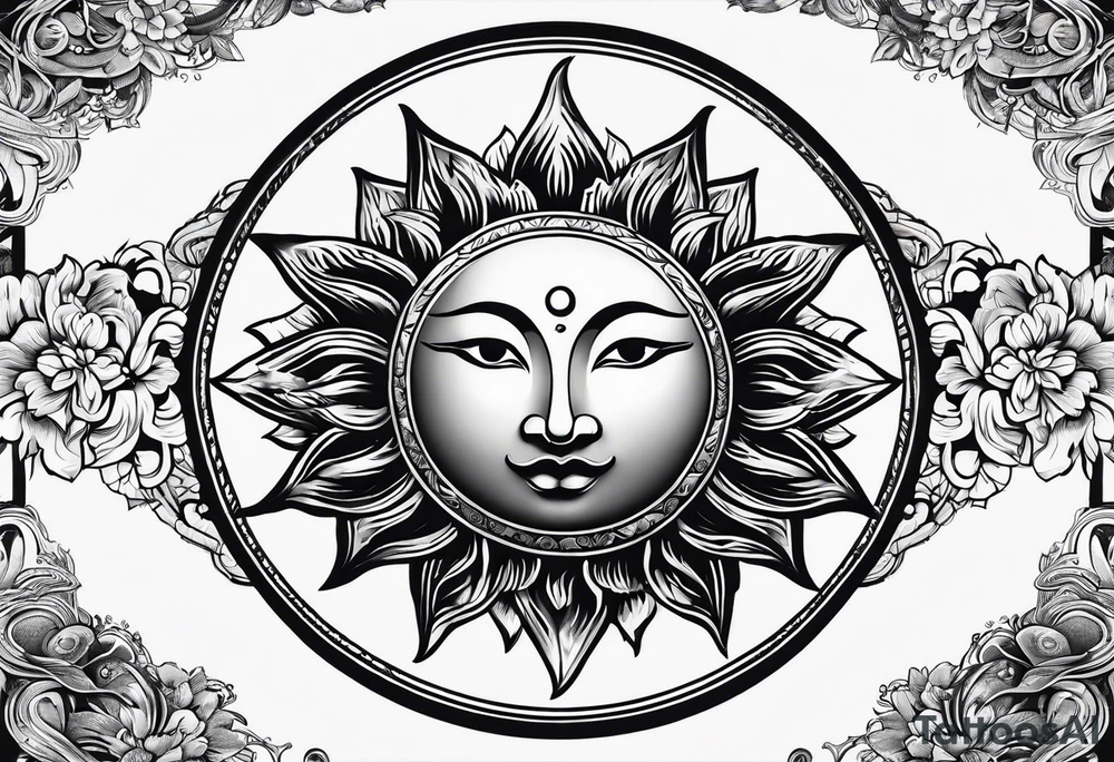 the sun tattoo idea