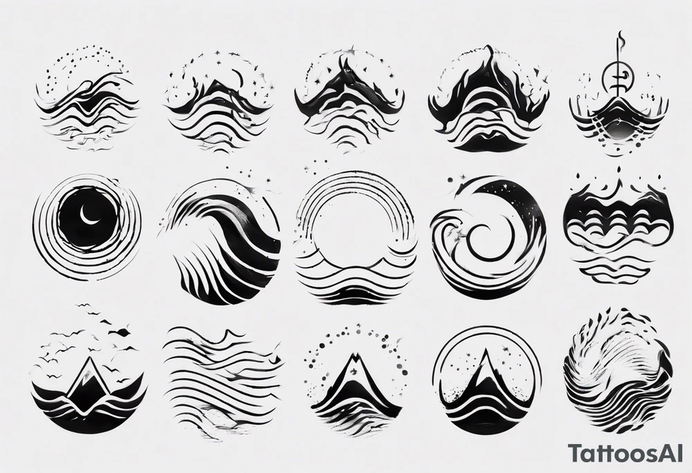 God is in the soundwaves, clean, small tattoo idea