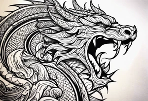 roaring dragons tattoo idea