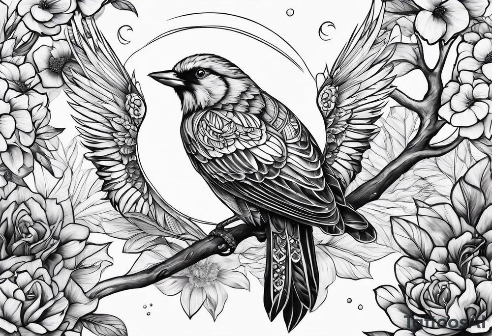 Birdoak tattoo idea