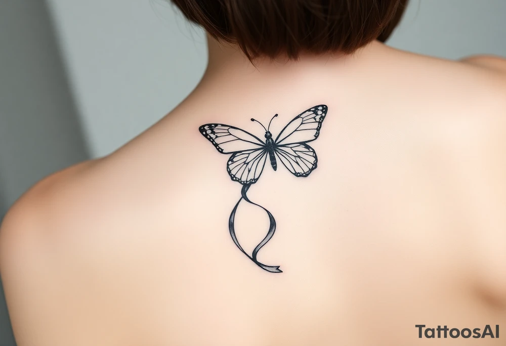 ethereal butterfly with flowing silk ribbons in moonlight tattoo idea ethereal butterfly with flowing silk ribbons in moonlight tattoo idea