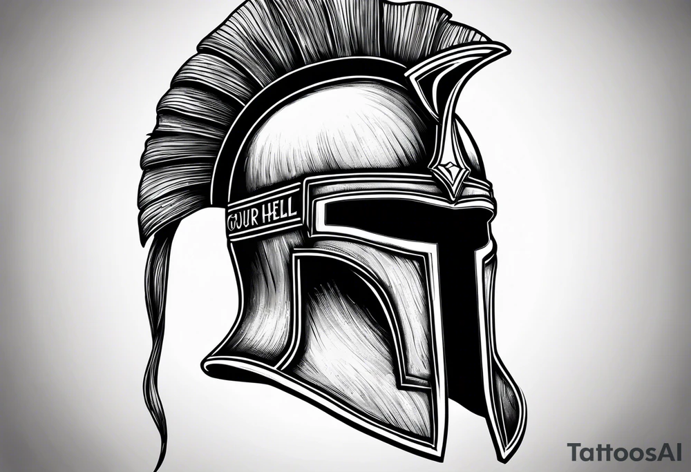 If your going thru hell keep going quote from Winston Churchill, wrapped around a spartan helmet. tattoo idea