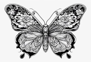 Girly fine line tattoo idea