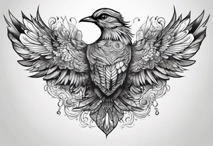 Flying bird on shoulder blade tattoo idea