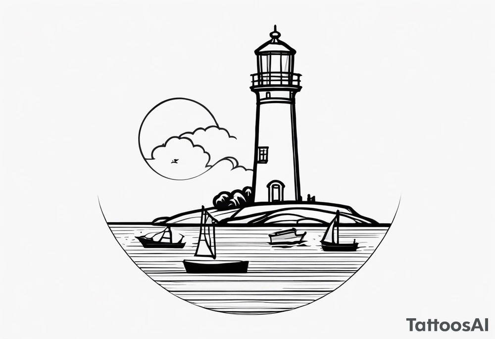 Lighthouse that says "DAD" tattoo idea