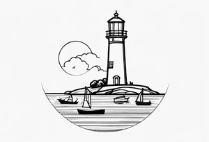Lighthouse that says "DAD" tattoo idea
