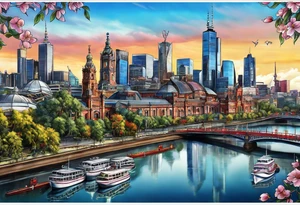 Melbourne Skyline tattoo idea