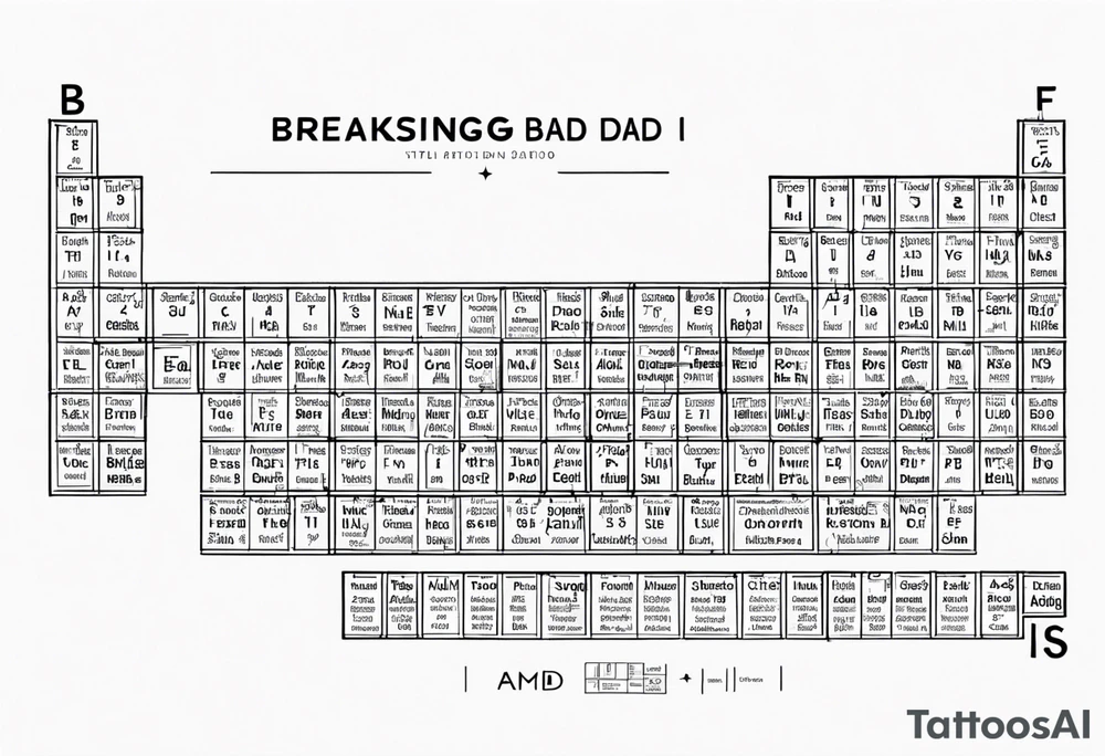 breakign bad periodic table 

using ir i amd s tattoo idea