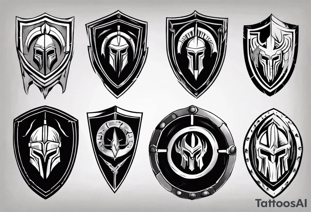 spartan shield tattoo idea