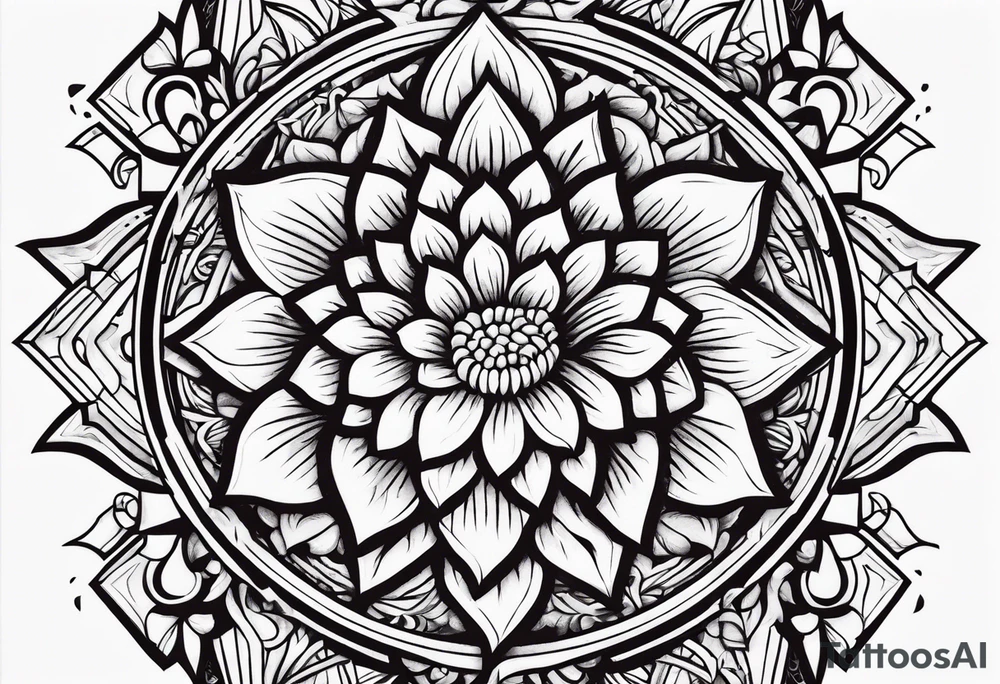 let god with the d red ink with a flower behind it tattoo idea let god with the d red ink with a flower behind it tattoo idea