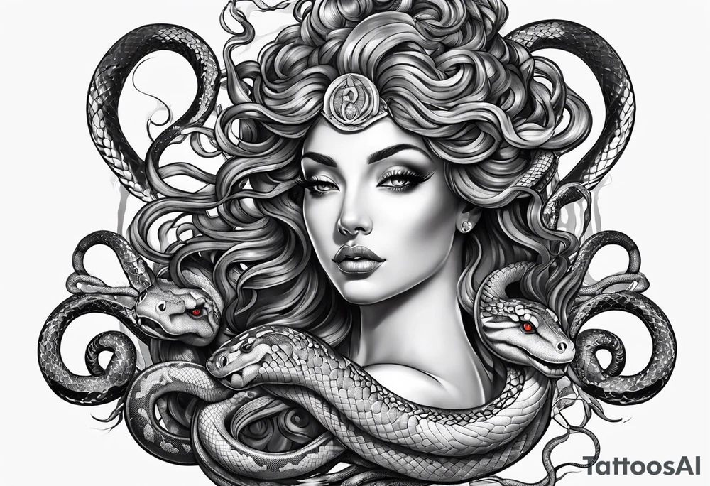 Medusa with snakes tattoo idea