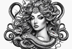 Medusa with snakes tattoo idea
