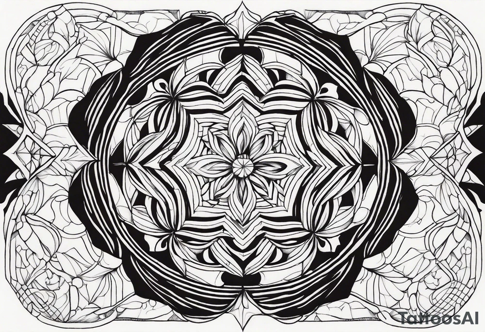 optical illusion tattoo idea