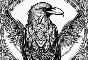celtic raven tattoo idea