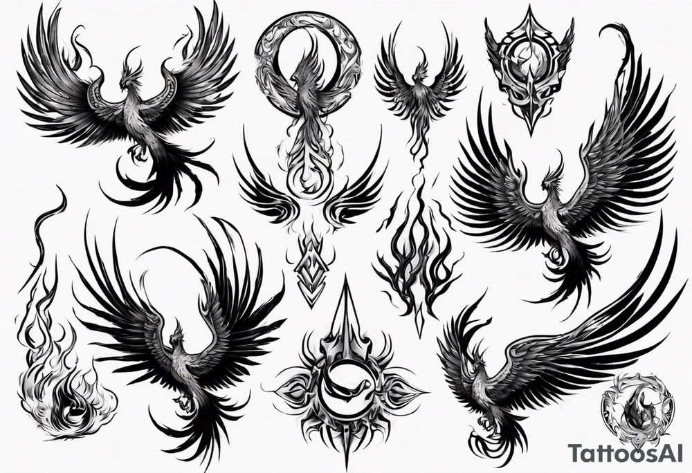 Phoenix rising tattoo idea