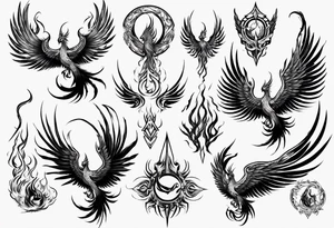 Phoenix rising tattoo idea