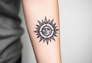 Sun and moon tattoo idea