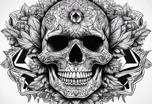 Diamond skull tattoo idea