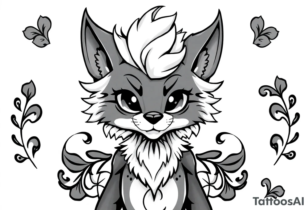 furry cartoon fursona ANTHROPOMORPHIC HUMAN tattoo idea