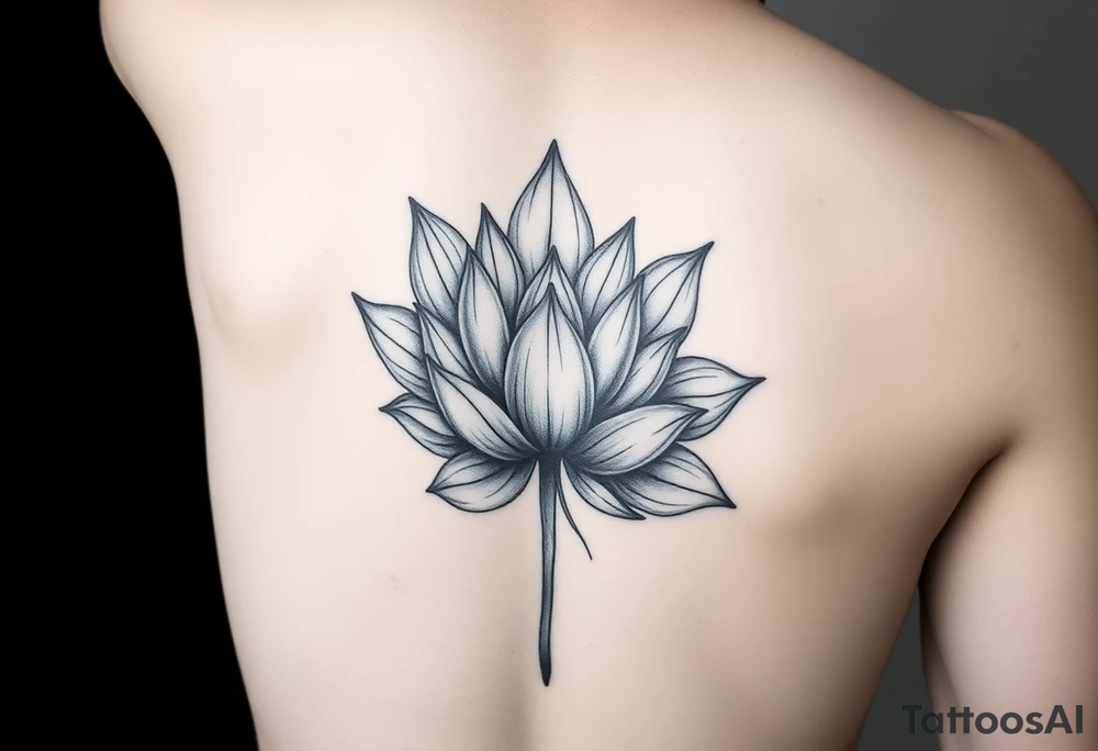 lotus flower frost tattoo idea