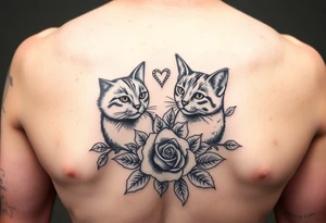 Memorial for grandma who loved cats , roses and gambling tattoo idea