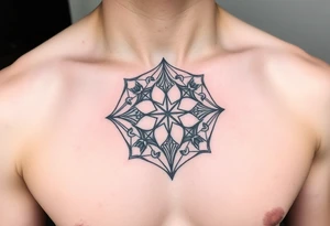 Four elements geometric tattoo idea