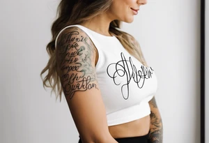 Harlow written in cursive tattoo idea