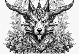 Alakazam statue tattoo idea