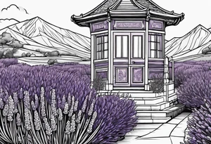 lavender in a bunch tattoo idea