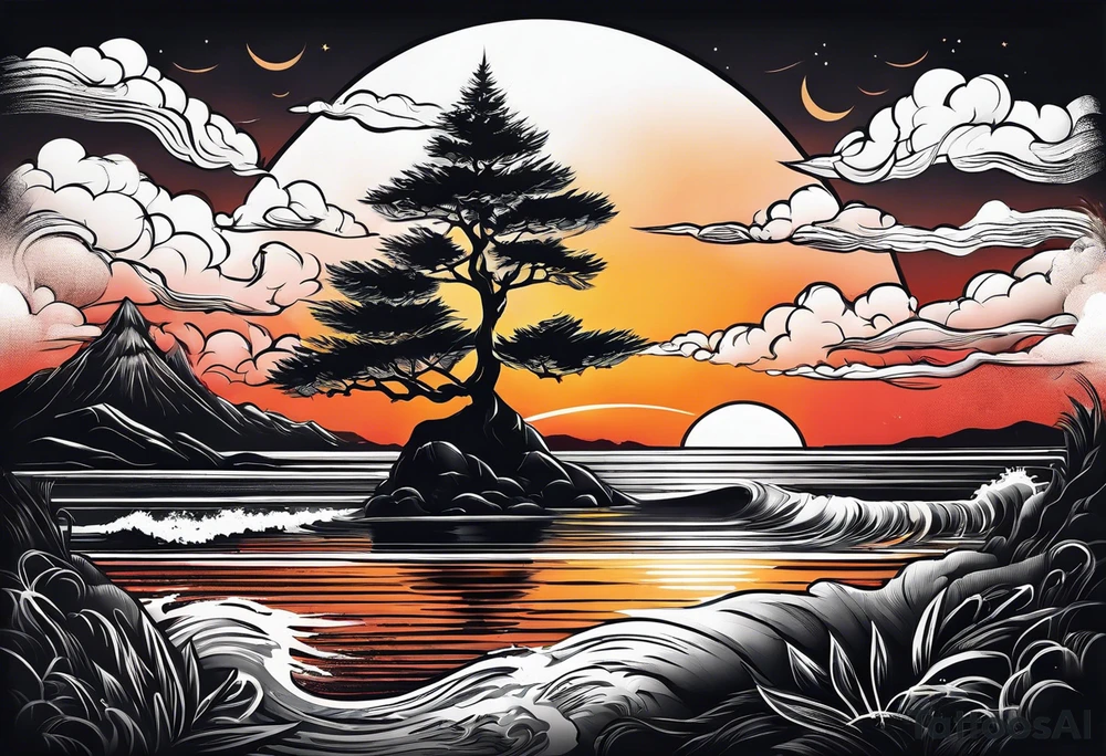 Sunset tattoo idea