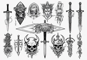 13 and a sword tattoo idea