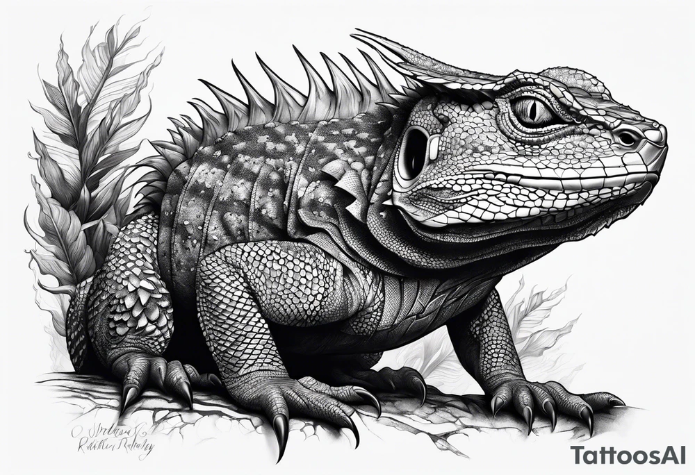 tuatara tattoo idea