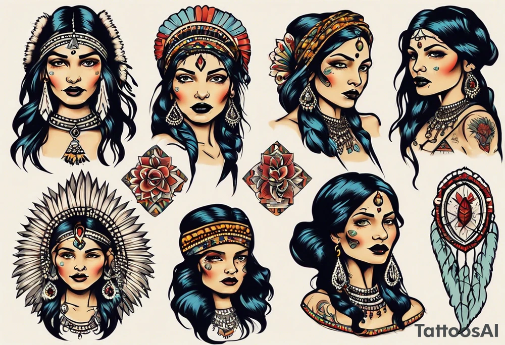 Indian girl tattoo idea