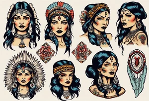 Indian girl tattoo idea