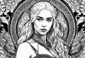 game of thrones daenerys like tim burton the whole figure in the picture tattoo idea