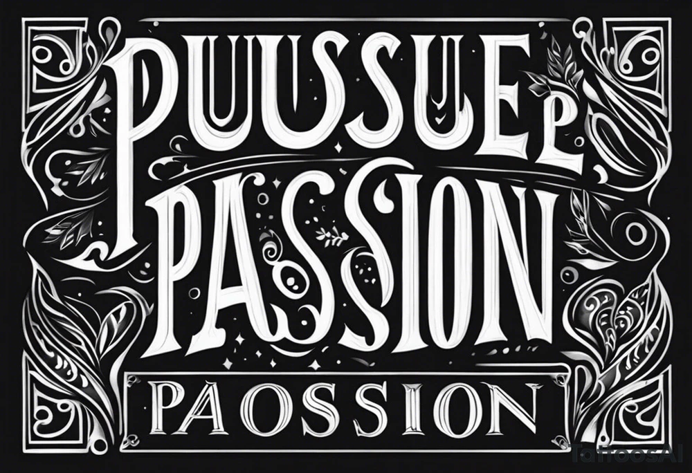 pursue your passion tattoo idea