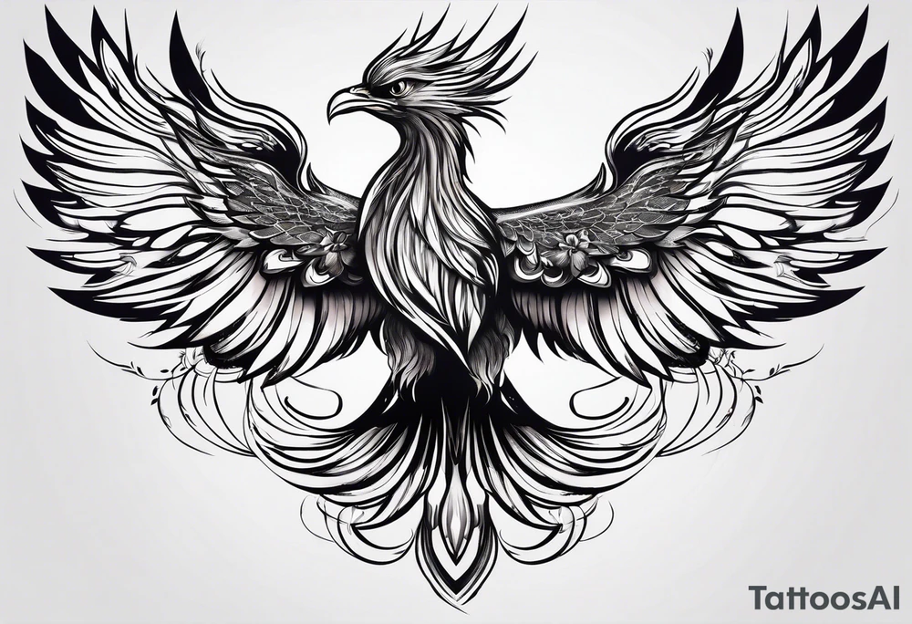 a phoenix symbolizing rebirth tattoo idea