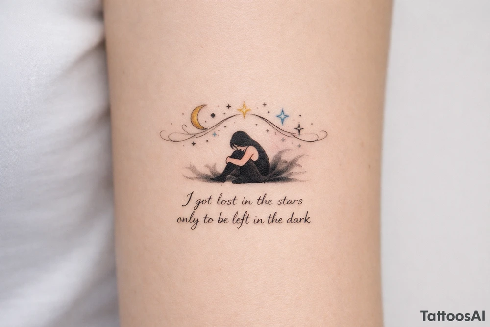 I got lost in the starrs only to be left in the dark tattoo idea
