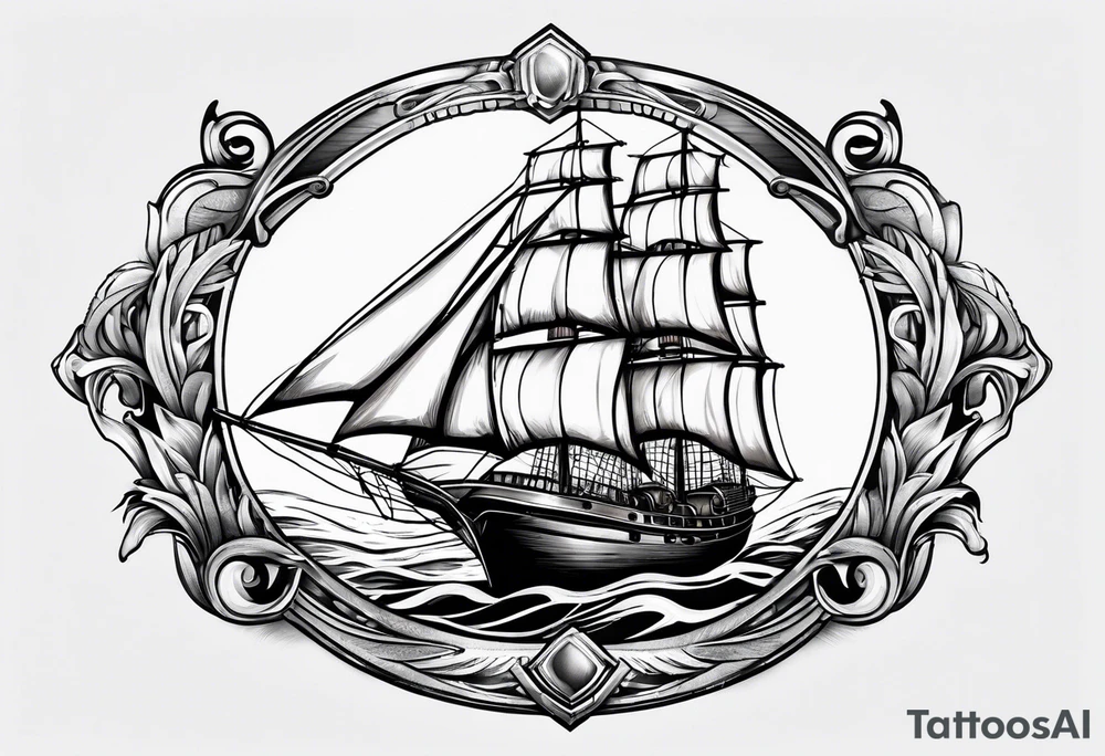 Sail boat tattoo idea
