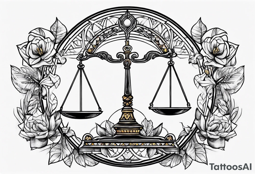 tarot justice tattoo idea