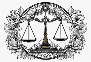 tarot justice tattoo idea