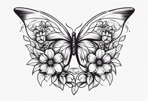rib cage with 

 flowers and butterflies
simple design minimal sketch tattoo idea