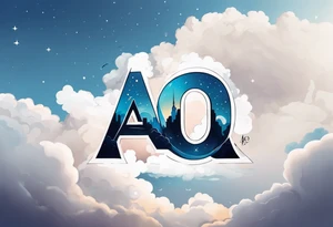 A.O. In big letters across the sky tattoo idea