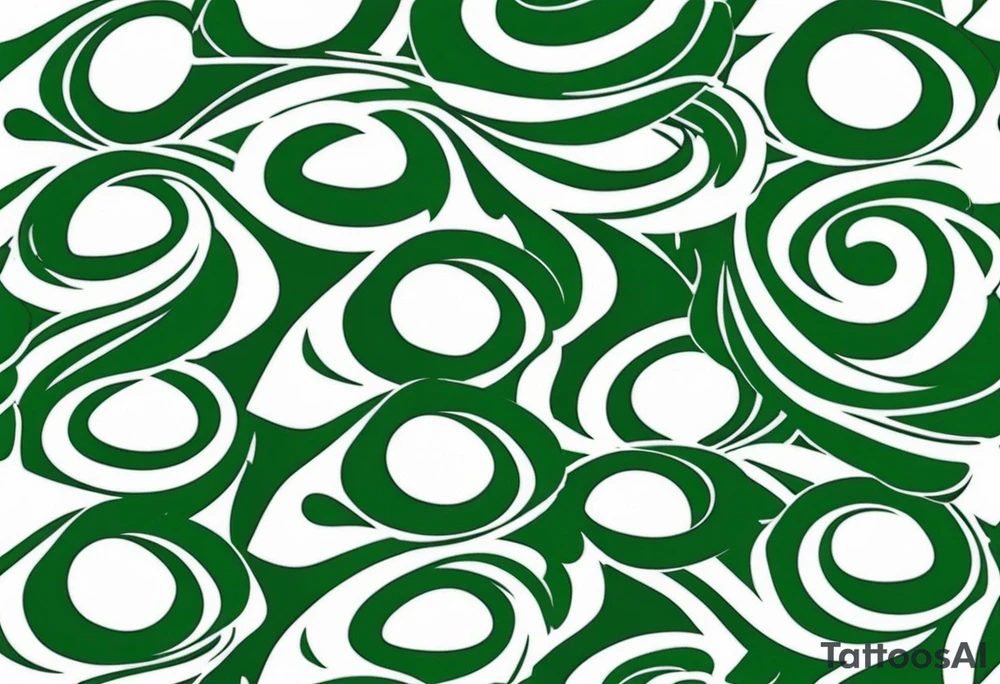 a small round candy in a wrapper. green and white swirled tattoo idea