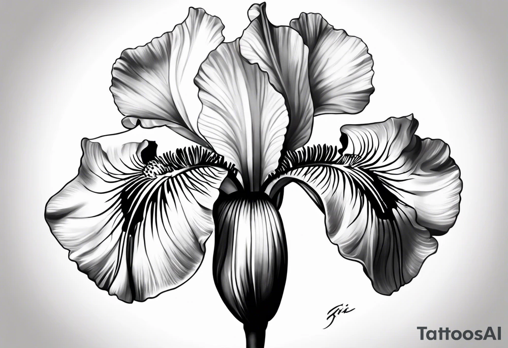 Iris flower tattoo idea