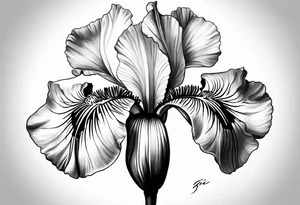 Iris flower tattoo idea