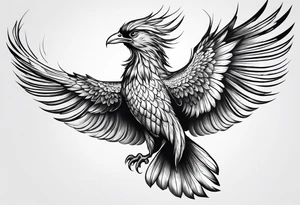 Phoenix bird flying sideways

, tattoo idea