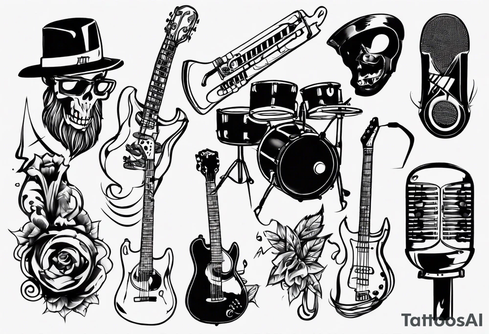 music band tattoo idea