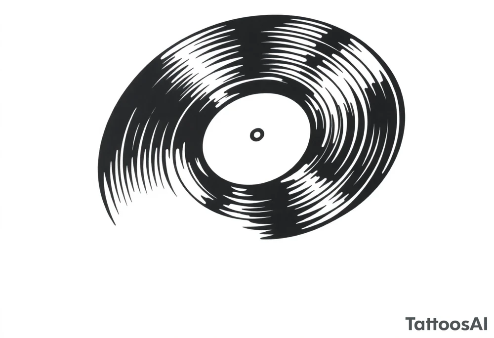 vinyl record tattoo idea