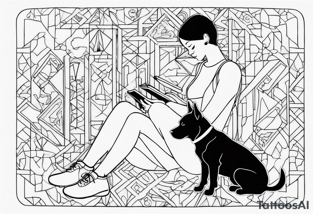 DOG AND PERSON tattoo idea